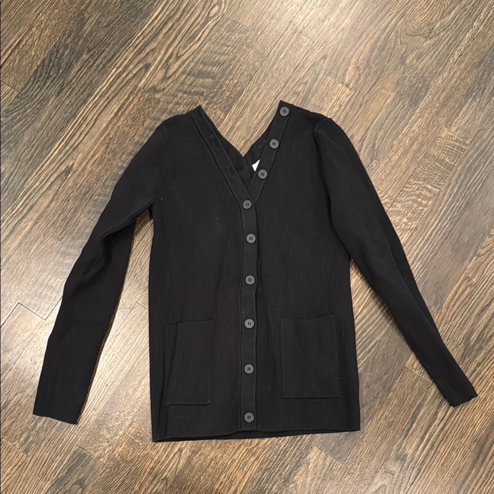 Black Button-Up Women's Sweater